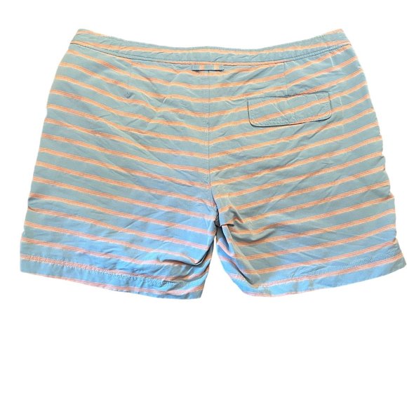 Onia The‎ Calder Gray Multi Stripe Striped Swim Trunks Shorts 38 Lined Pockets - Picture 2 of 7